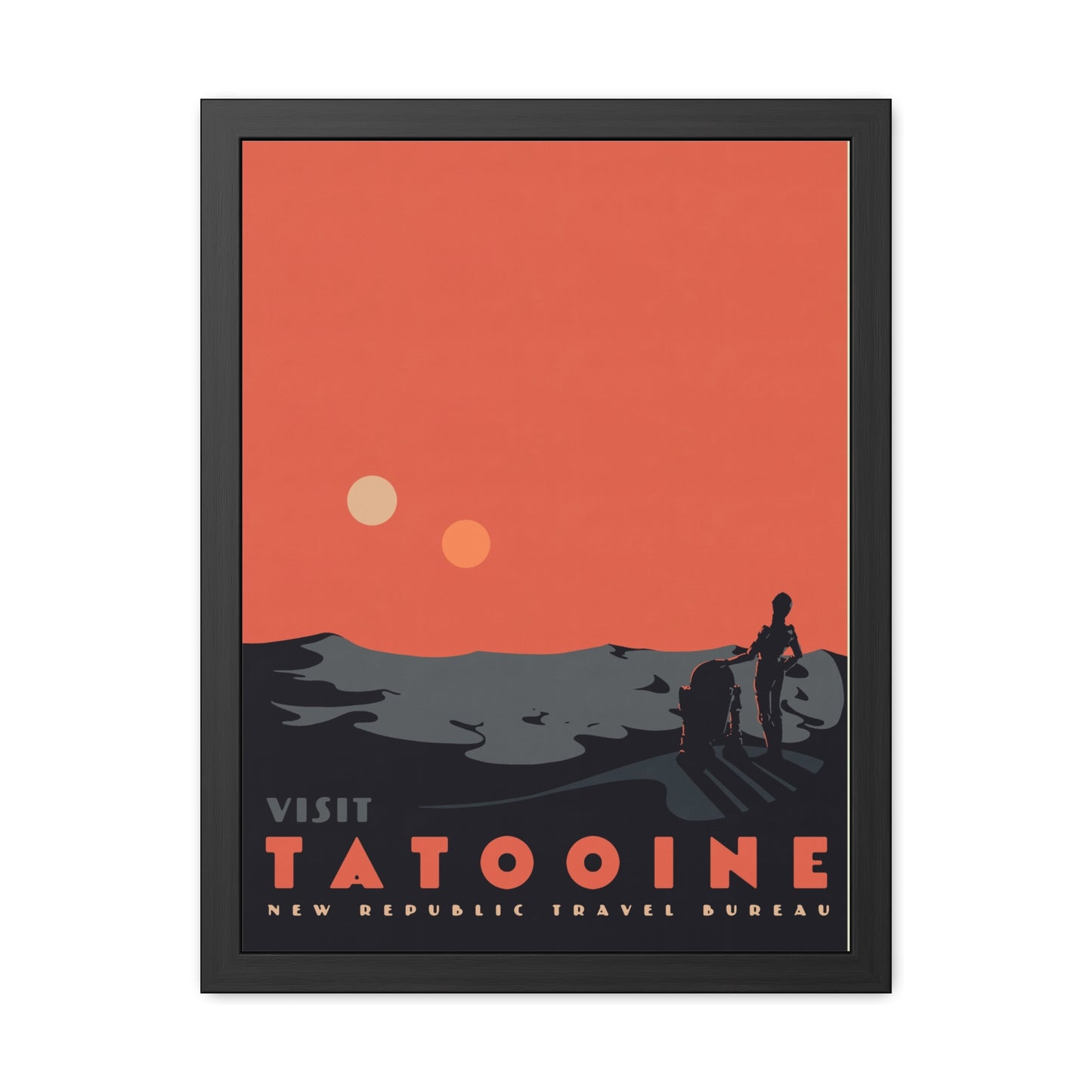 Visit Tatooine Travel Poster (Framed)