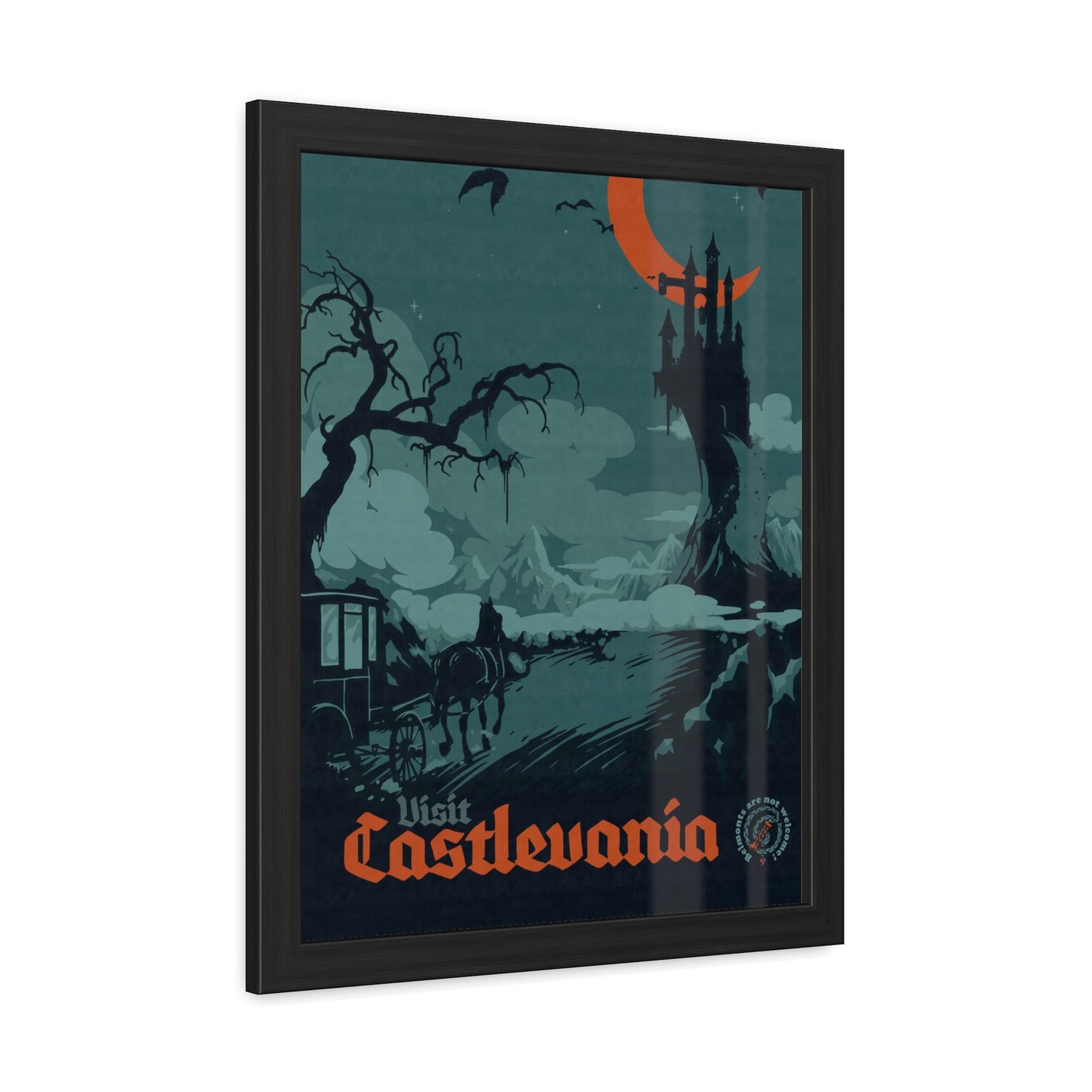Visit Castlevania Travel Poster (Framed)