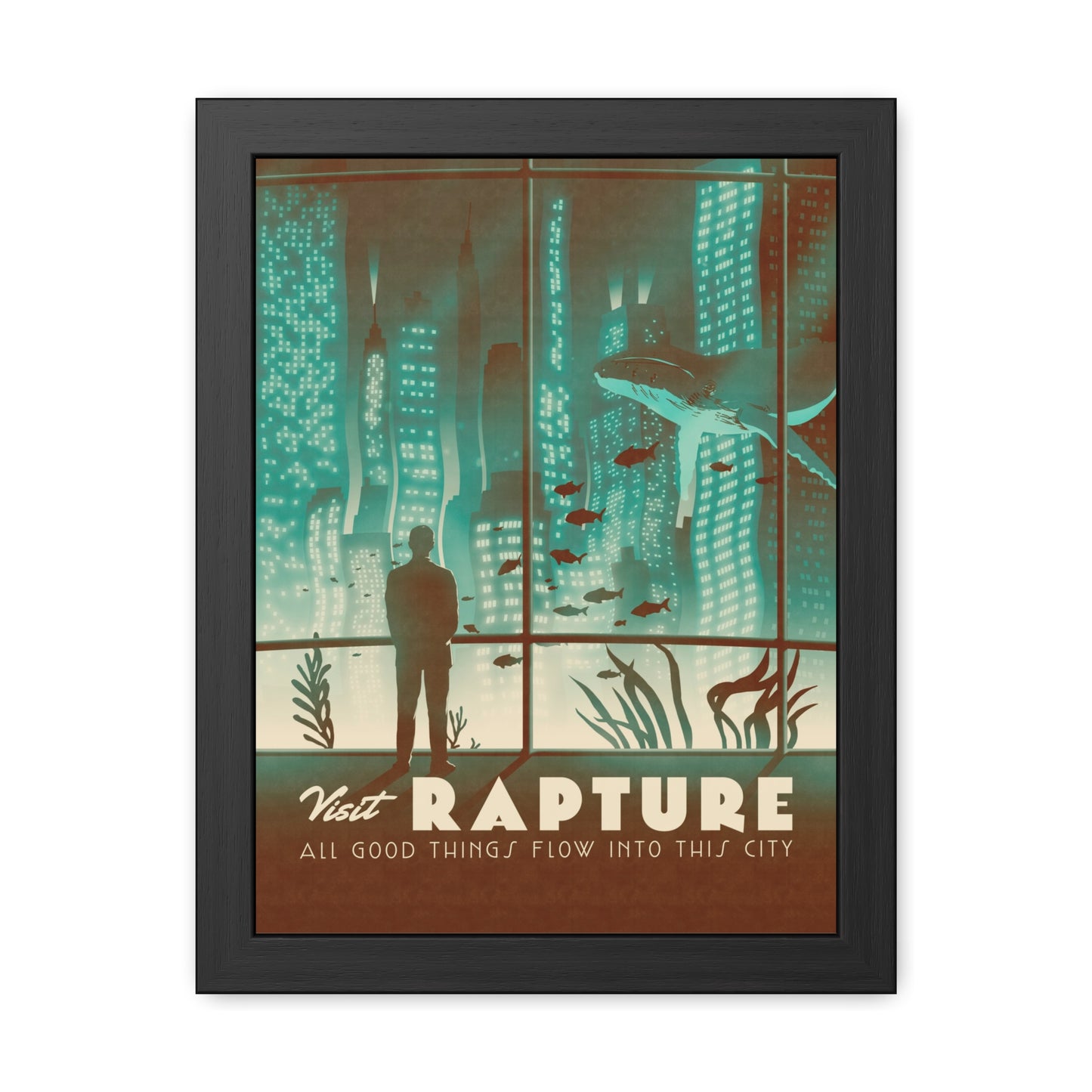 Visit Rapture Travel Poster (Framed)
