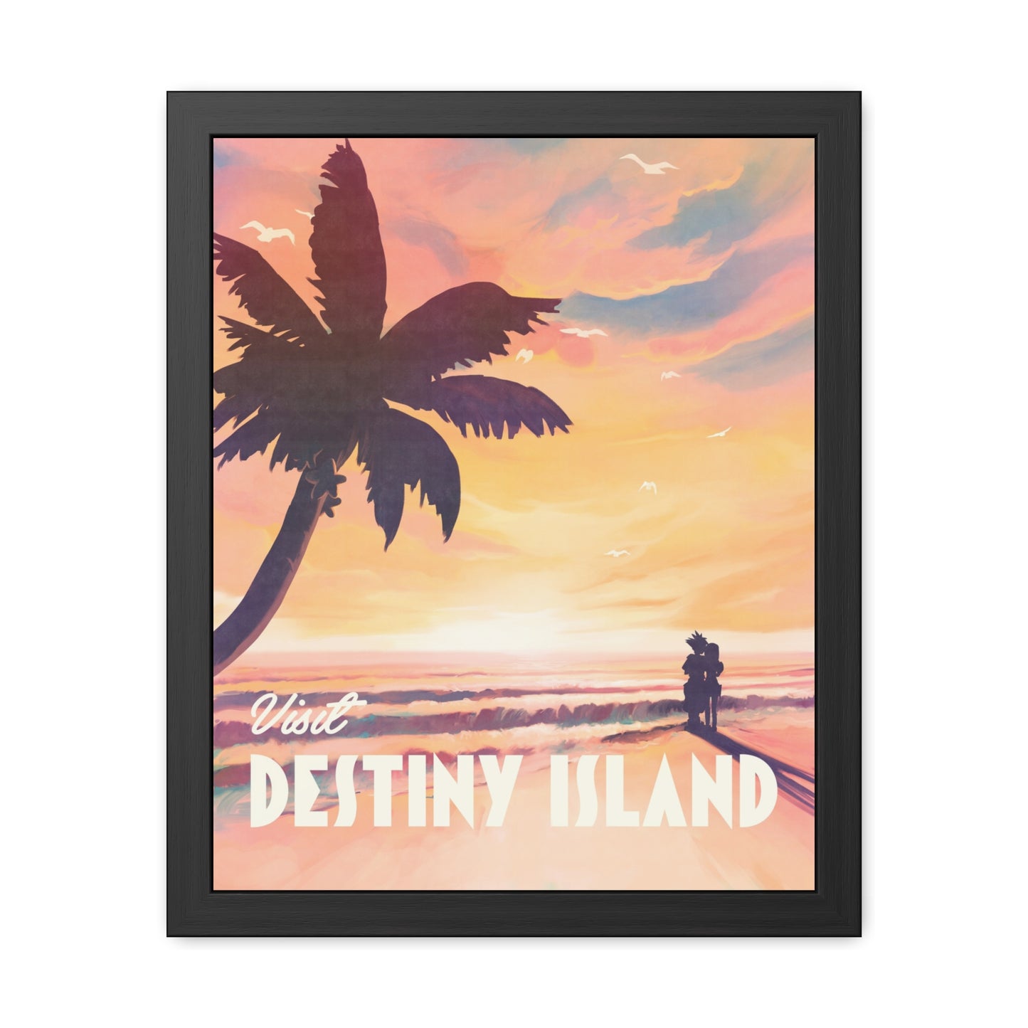 Visit Destiny Island Travel Poster (Framed)