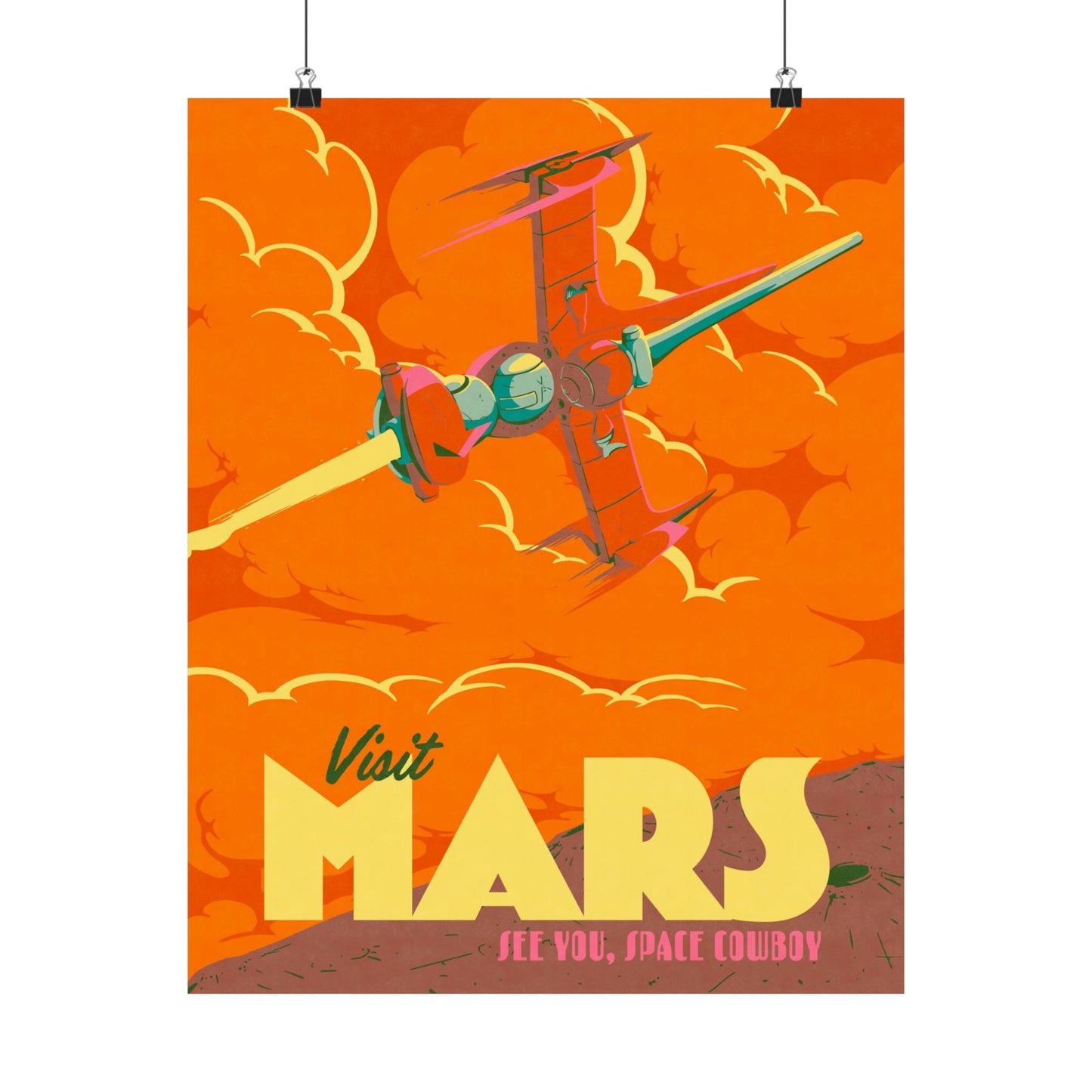 Visit Mars Travel Poster