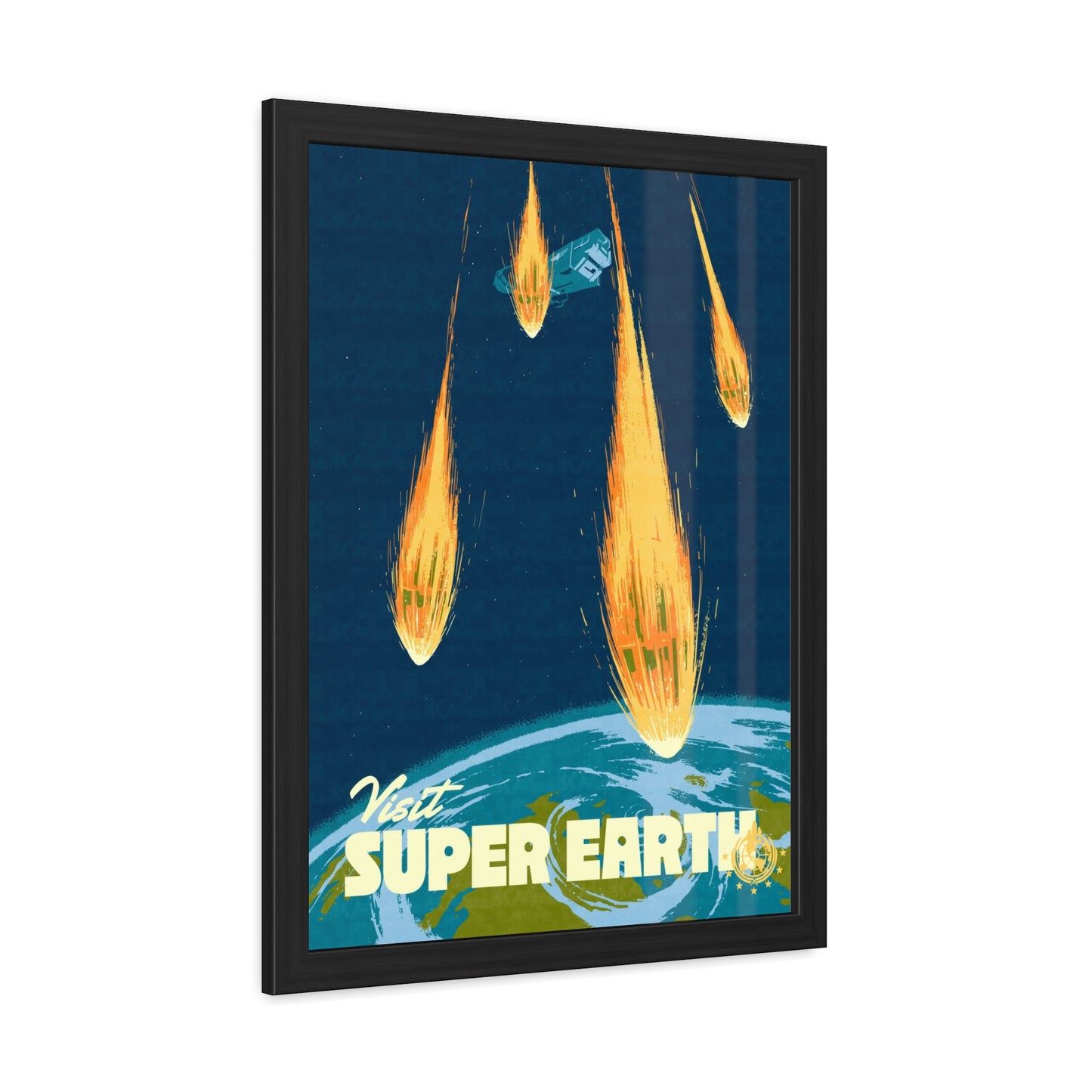 Visit Super Earth Travel Poster (Framed)