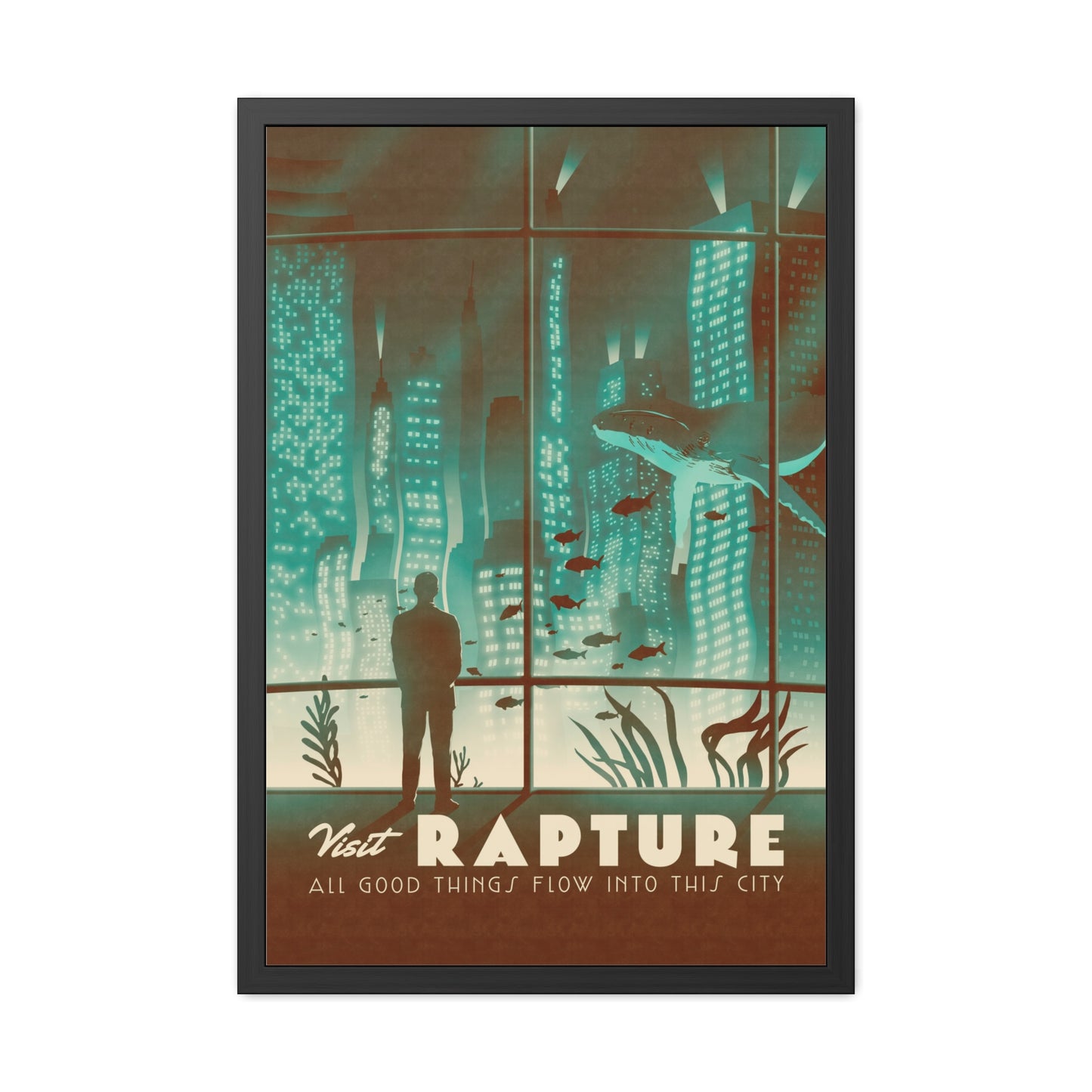 Visit Rapture Travel Poster (Framed)