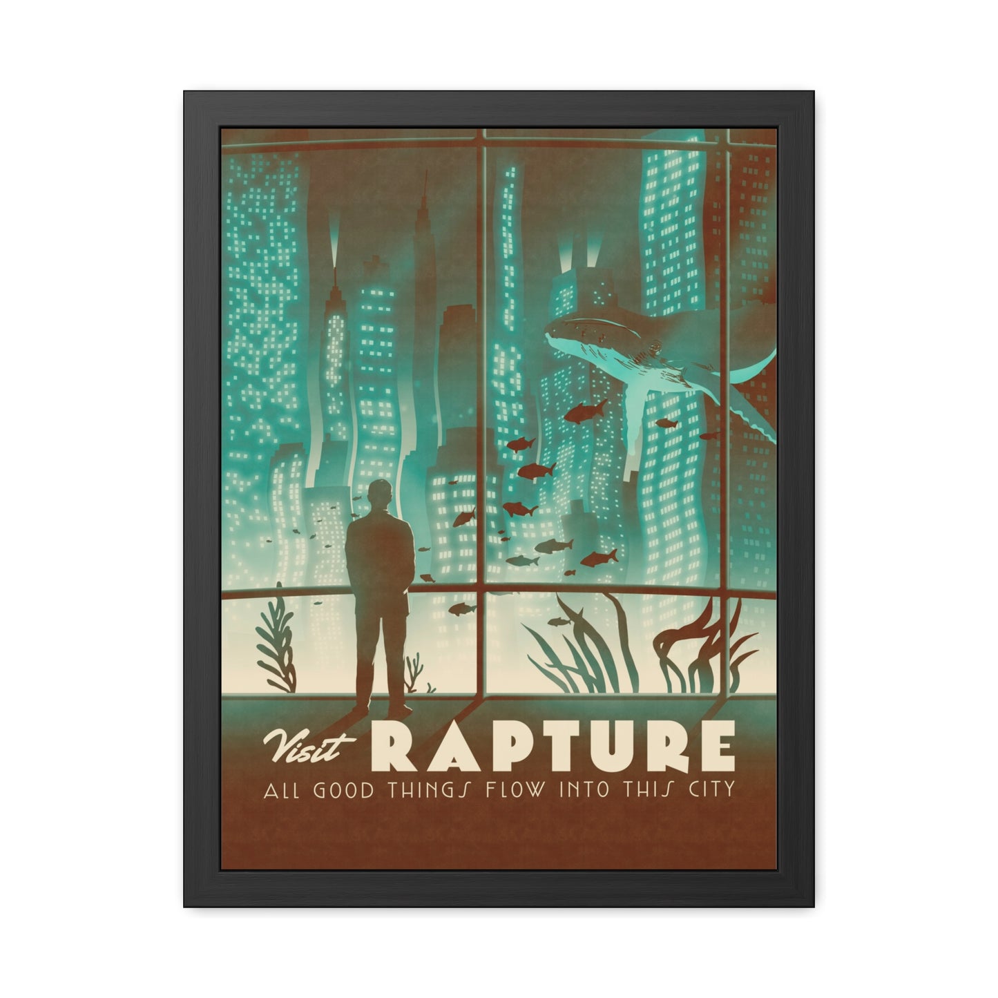 Visit Rapture Travel Poster (Framed)