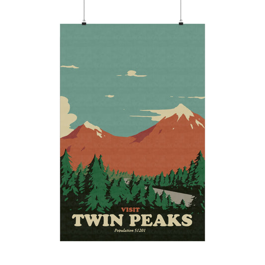 Visit Twin Peaks Travel Poster