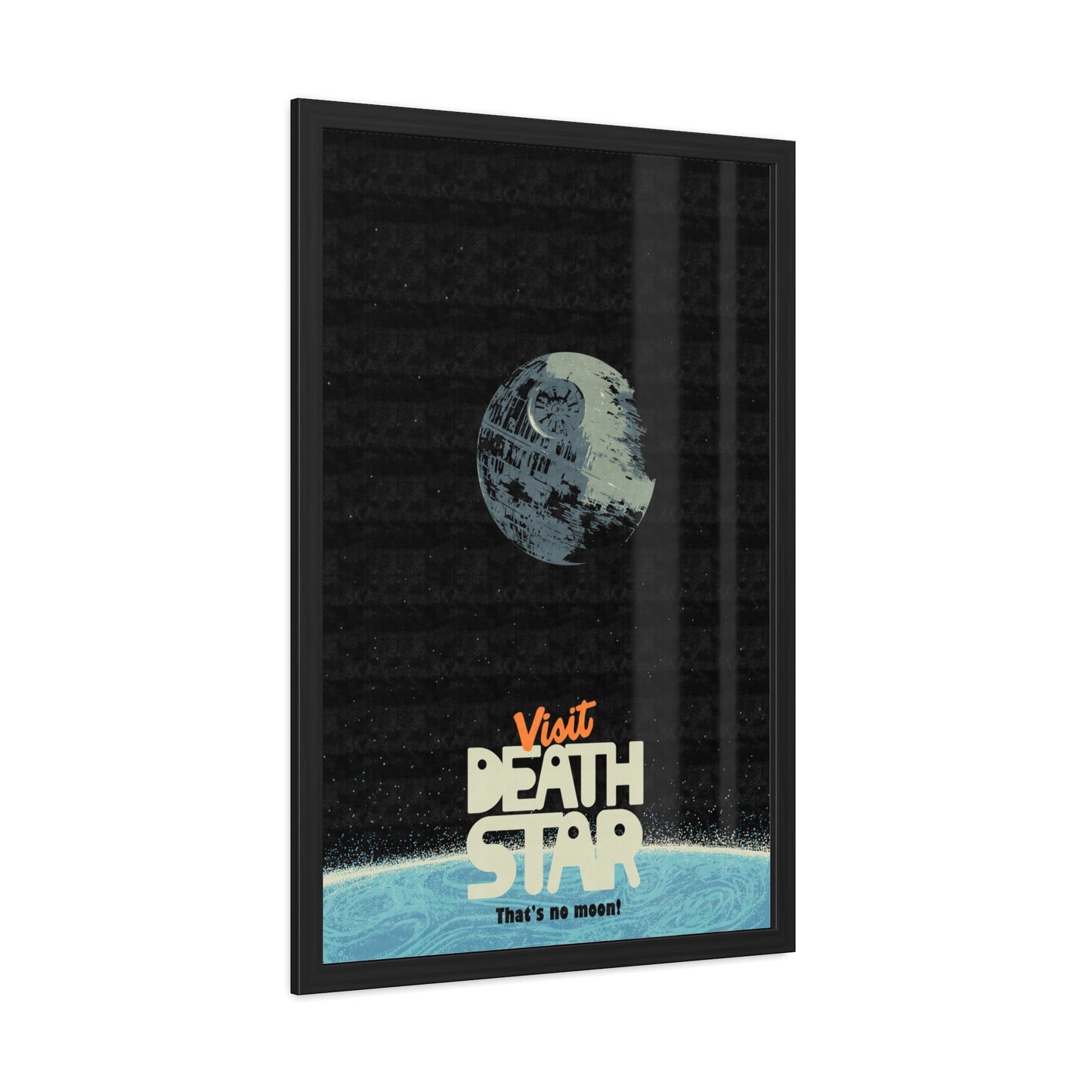 Visit Death Star Travel Poster (Framed)
