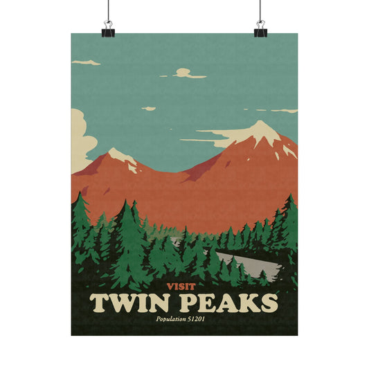 Visit Twin Peaks Travel Poster
