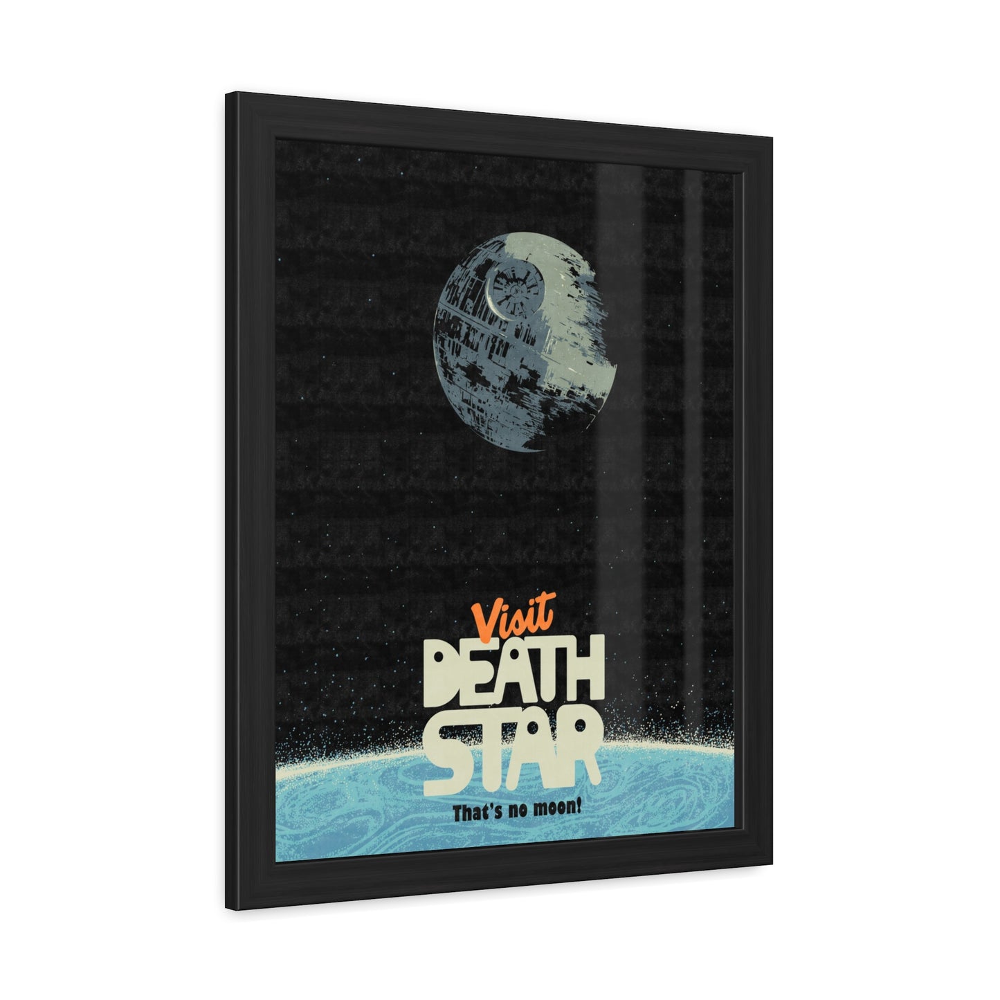 Visit Death Star Travel Poster (Framed)