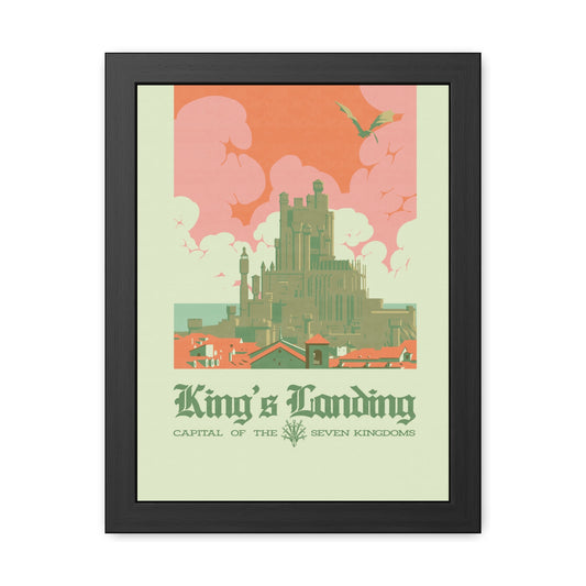 Visit Kings Landing Travel Poster (Framed)