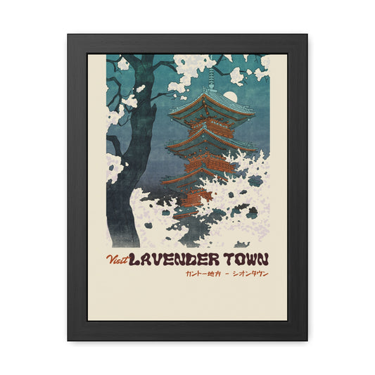 Visit Lavender Town Travel Poster (Framed)