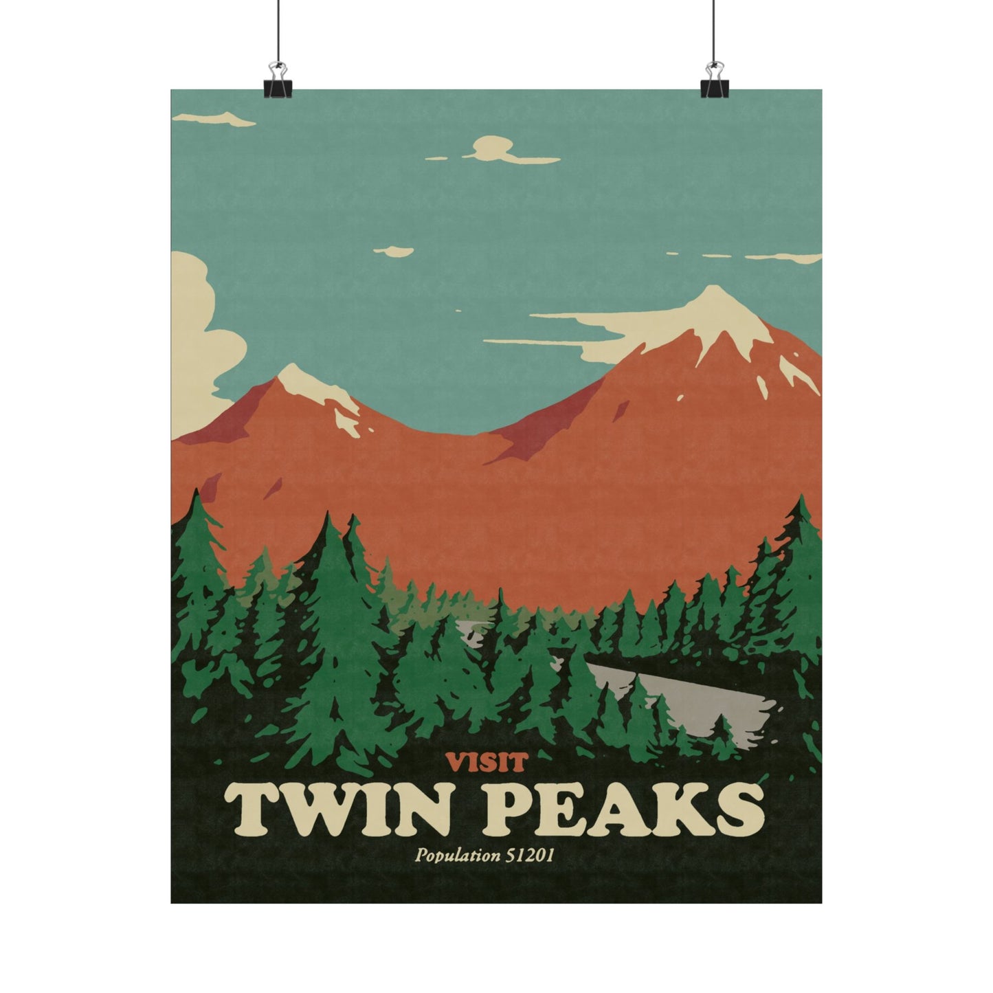 Visit Twin Peaks Travel Poster
