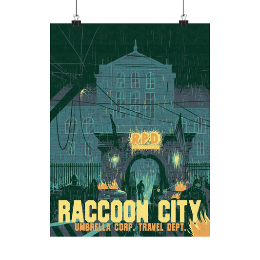 Visit Racoon City Travel Poster