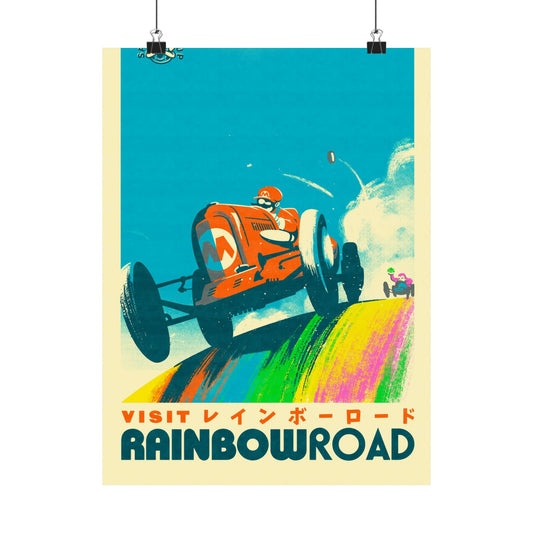 Visit Rainbow Road Travel Poster