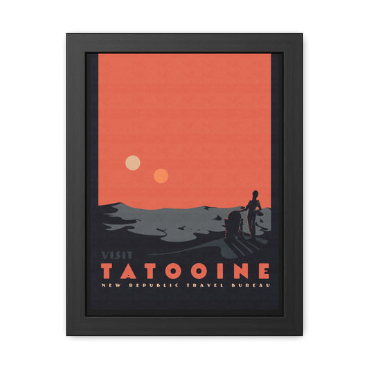 Visit Tatooine Travel Poster (Framed)