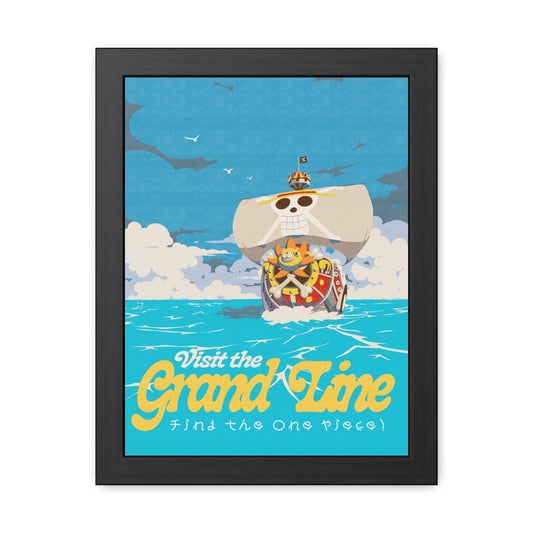 Visit The Grand Line Travel Poster (Framed)