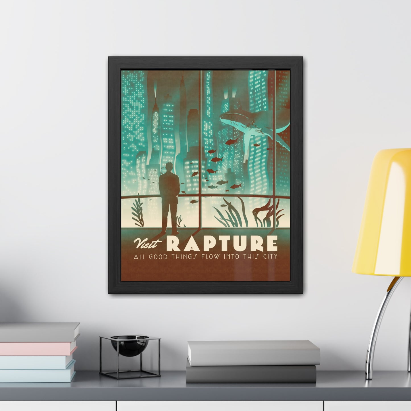 Visit Rapture Travel Poster (Framed)
